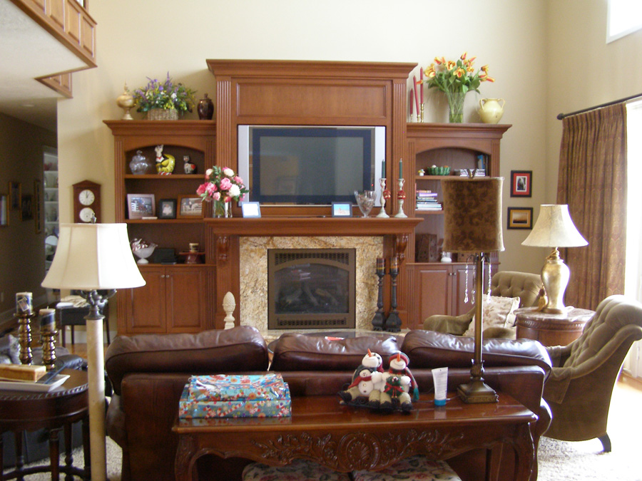 Entertainment Center and Fireplace