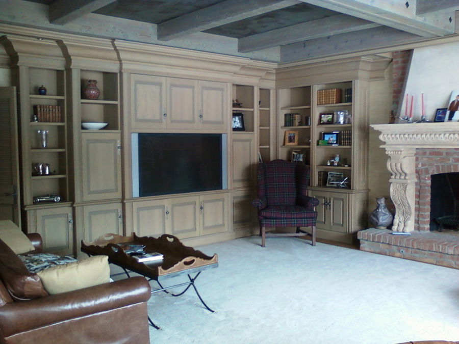 Entertainment Center and Bookcases